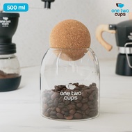 One Two Cups Food Container Jar Cork Seal Storage Jar E1 | Minimalist Airtight Cork Ball Cover