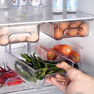 AT-🛫Popular Refrigerator Storage Box Suction Cup Hanging Classification Crisper Rectangular Drawer Egg Storage Box