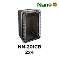 **ฝาใส** NANO กล่องกันน้ำ 2x4 4x4 6x6 สีขาว สีดำ กล่องพักสาย บ็อกพัก บ็อกพักสาย กล่องไฟ บ๊อกกันน้ำ บ