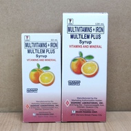 ♞,♘Multilem - Plus (Multivitamins + Iron) 60mL / 120mL  Syrup