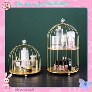 Birdcage shelf for cosmetics, luxurious decorative shelf, multi-purpose shelf imported in Gold color