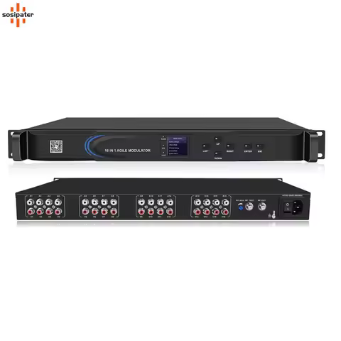 16 in 1 to RF out CATV Headend Modulator Agile adjacent modulator for hotel/school/dormitory RF catv