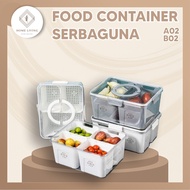 Food Storage Container with Lock for Fruit and Vegetable Refrigerator