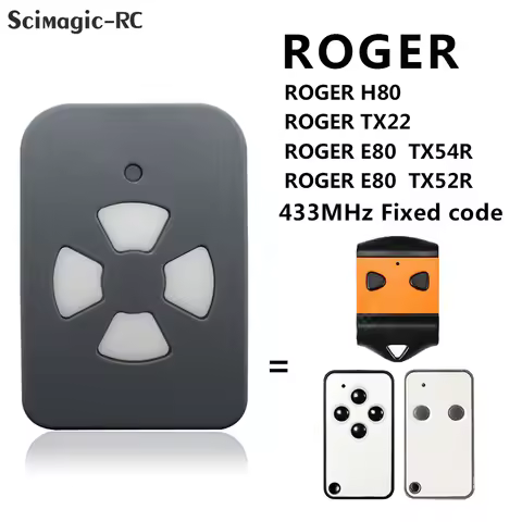 Clone ROGER TX12 TX14 H80/TX22 M80/TX44R E80/TX52R/2 E80/TX54R/2 Garage Door Remote Control Duplicat