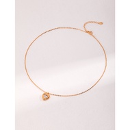 IRIS ORIGINAL DESIGN VINTAGE 100% SLIVER series | Heart agate necklace | D0451 เครื่องประดับ สร้อยคอ ทอง18K