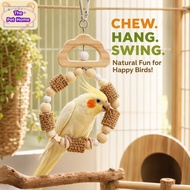 Parrot Chewing Swing Perch Toy Hanging Bird Cage Beak Grinding Chew Toy For Budgie Lovebird