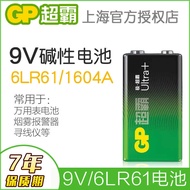 GP Speedmaster 9V Alkaline Battery 6LR61 Square Battery 6F22 NineV 1604A Multimeter Smoke Alarm Batt