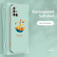 Maple Leaf Umbrella Pattern Phone Case for Samsung Galaxy A31 A51 A71 4G M51 M31 M30S 2022 Silicone 