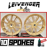 LEIVENGER 10 Spokes Motorcycle Mags For Mio Sporty and Mio i 125 w/ Free Tire Sealant & Pito