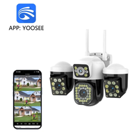 YOOSEE FNKvision 15MP Three Lens CCTV Camera แสดงภาพพร้อมกัน3หน้าจอ กันน้ํา IP66 วิสัยทัศน์ตอนกลางคื