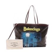 【二手】巴黎世家 (Balenciaga )帆布印花手提包/購物袋 A000QC2ACQI6974 PVC塗層帆布皮革手提包 女士新款