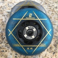 Roller Skates Wheels 88A Floating Star Wheels With Brakes High Elasticity Ice Skates Wheels Inline S