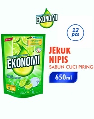ekonomi cair 650 ml 1 Dus 12 pcs sabun pencuci piring