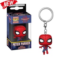  Original Funko POP Avengers Keychain PVC Spiderman Minifigure Doll Collection Pendant Gift
