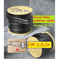 Fiber optic cable 4core outdoor single armored 0.8cent/mtr IB drop fiber 1km drum