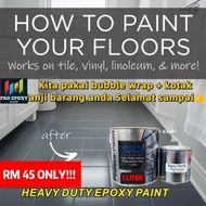 HEAVY DUTY EPOXY WATERPROOF FLOOR PAINT ( 1L ) [ Include Hardener ] CAT LANTAI COATING