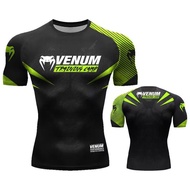Authentic Venum 2025 New Venom Summer Fighting Digital Printing Fighting Training T-shirt Sports Box