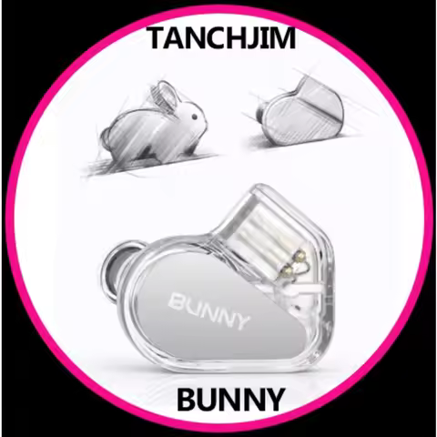 Sales TANCHJIM BUNNY Rabbit Micro Wired HIFI in-ear Earphones Round Hole 3.5mm TYPEC Ergonomic Gamin