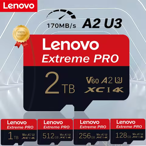 Lenovo 2TB 1TB Memory Card 256GB 128GB SD Card A2 512GB Micro TF SD - Faster Loading for Budget Tabl