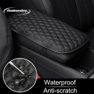 RINABONSINY Car Armrest Pad Waterproof Padding Protective Leather Console Box Mat
