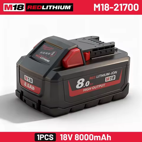 Battery Original Milwaukee 18V Li-ion High Output XC6.0 M18B6 Long Lasting Durable Power Tool Batter