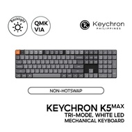 Keychron K5 Max Q/Via Mechanical Full/104Keys, Tri-Mode, White Led, Gateron Low Profile