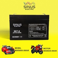 Aki Mainan Motor Anak 6V 7Ah Aki Mobil Mainan Anak VRLA SINUS 7-6