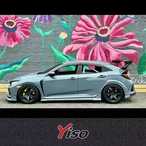 Suitable for Civic TypeR FK8 Modified encirclement Aerodynamic kit carbon fiber Mugen side skirts