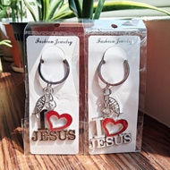 AGAPE ENAMEL 'I LOVE JESUS' KEYCHAIN