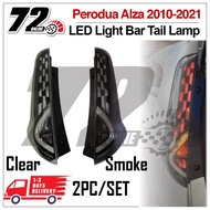 Vland Perodua Alza 2010-2021 Dynamic LED Light Bar Tail Lamp with Signal Running - Black + Clear