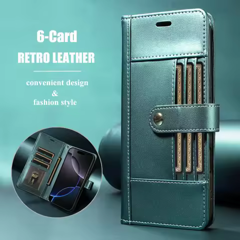 Realme C71 C73 C75 4G 5G 2025 Luxury Case 6-Card Leather RFID Wallet Funda for OPPO Realme C75 Case 