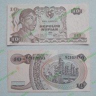 Koleksi Numismatik Uang Kuno 10 Rupiah Sudirman Tahun 1968 UNC BARU