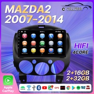 HO จอ android 9 นิ้ว MAZDA 2 2007-2014 รองรับ Apple CarPlay Android Auto เครื่องเสียงรถยนต์ สเปค 2แรม 16รอม/32รอม เวอร์ชั่น12.1 ดู Netflix Youtube ได้ Android แอนดรอยด์ แท้ จอติดรถยน ,WiFi,GPS 2DIN จอติดรถยนต์  !!! รับประกันถึง 1 ปี