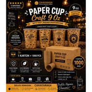 PAPER CUP CRAFT 9 OZ CONTENTS 1000 PCS|9 OZ PAPER CUP |HOT PAPER CUP KRAFT 9 OZ