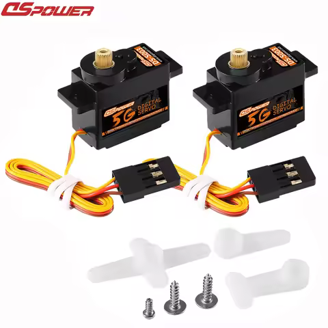 DSPOWER 2PCS 5g Micro Digital Servo Metal Gear Mini Servos Motor for RC Car WLtoys k969 k989 k999 Mi
