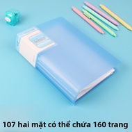 A5 100 Pages Thicker File Folder Transparent Card Holder Small A4 Half Size 32K Drawing Folder Pregn