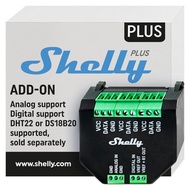 Shelly Plus Add-On, Smart Home Interface Plus Relay, Digital Control via WLAN & App, WiFi Home Autom