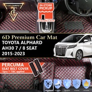 Top Carpet TOYOTA ALPHARD AH30 ( 2015 - 2023 ) 6D PU Leather Car Carpet VIP Car Mat Floor Mat Alas K