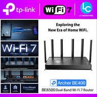 TP-Link Archer BE400 BE6500 6.5 Gbps Dual-Band Wi-Fi 7 Router with EasyMesh HomeShield / BE230 BE360