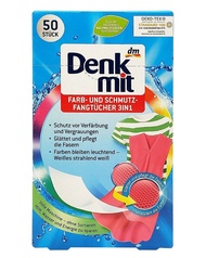 【德國 DM Denkmit】 (4盒入)防染布洗衣吸色布(彩色)50片/盒