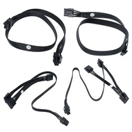 CPU GPU 8pin 6pin To 3port SATA IDE Molex PCI-E Power Supply Cable Replacement for EVGA 500BQ 600BQ 