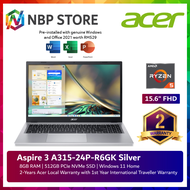 Acer Aspire 3 A315-24P-R6GK 15.6'' FHD Laptop Pure Silver ( Ryzen 5 7520U, 8GB, 512GB SSD, ATI, W11, HS )