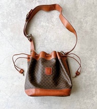 絕版古董包 Celine老花中古水桶包 單肩包 皮革包 斜背復古二手