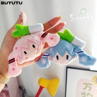 BUTUTU Hatsune Miku Plush Doll, Soft Cartoon Miku Plush Keychain, Gift Stuffed Miku Stuffed Toys