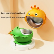 Baby Suction Bowl  Learning Eating Bowl 316L 304 Stainless Steel Bowl