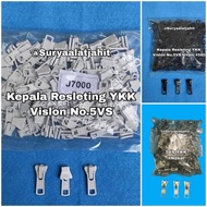 5 VS Vislon YKK Slider DA Zipper Head = rp. 198,500/ 100pcs
