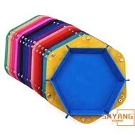 Dice Tray Foldable Metal Dice Rolling Tray Holder Storage Box for RPG DND Table Game Double Sided Fo