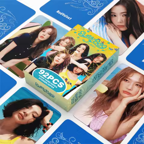 124PCS/92Pcs/Set Idol RedVelvet Summer Mini Album Velvet Summer Print Photo LOMO Cardboard Irene Seu