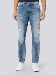 男裝直筒V57 Kaihara破損靛藍牛仔褲