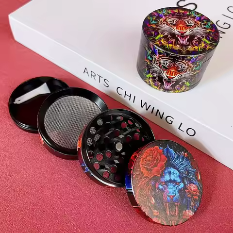 2inch Tiger Herb Grinder Spice Mill Salt Crusher Pepper Mortar Pestle Grass Tobacco Grinder Cigarett